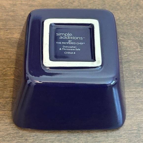 PAMPERED CHEF SIMPLE ADDITIONS PURPLE SMALL SQUARE DIP SERVING BOWL & PLATE SET - Picture 3 of 6